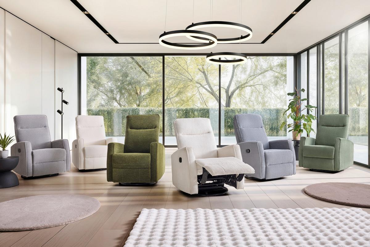 Scaun de relaxare MELINDA - bej, Modern, lemn/metal (76/103/93cm) - Mömax