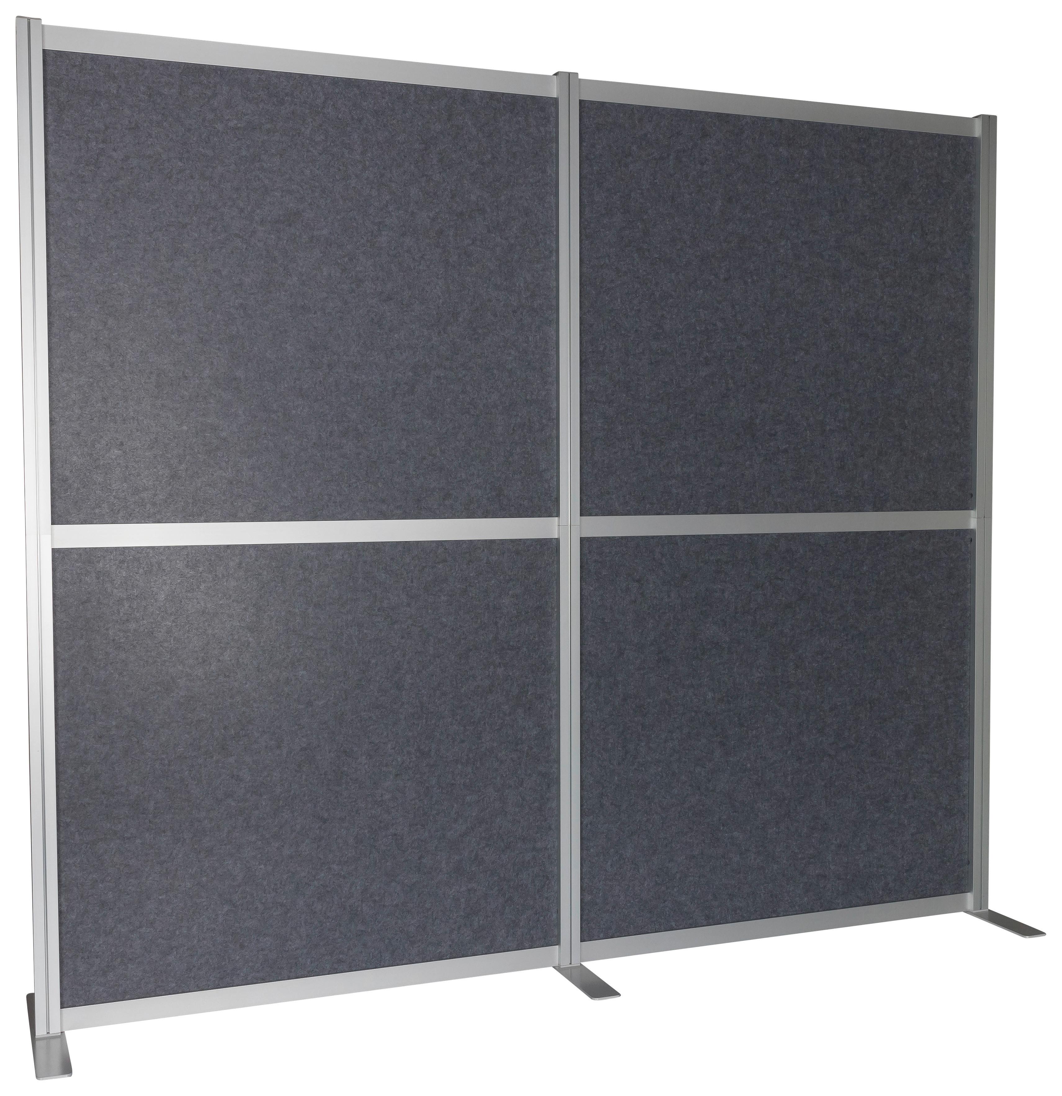Trennwand Flexmiut Grau ca. 193,5x167,3cm - Grau, Basics, Kunststoff/Textil (193,5/167,3cm) - MID.YOU