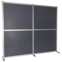 Trennwand Flexmiut Grau ca. 193,5x167,3cm - Grau, Basics, Kunststoff/Textil (193,5/167,3cm) - MID.YOU