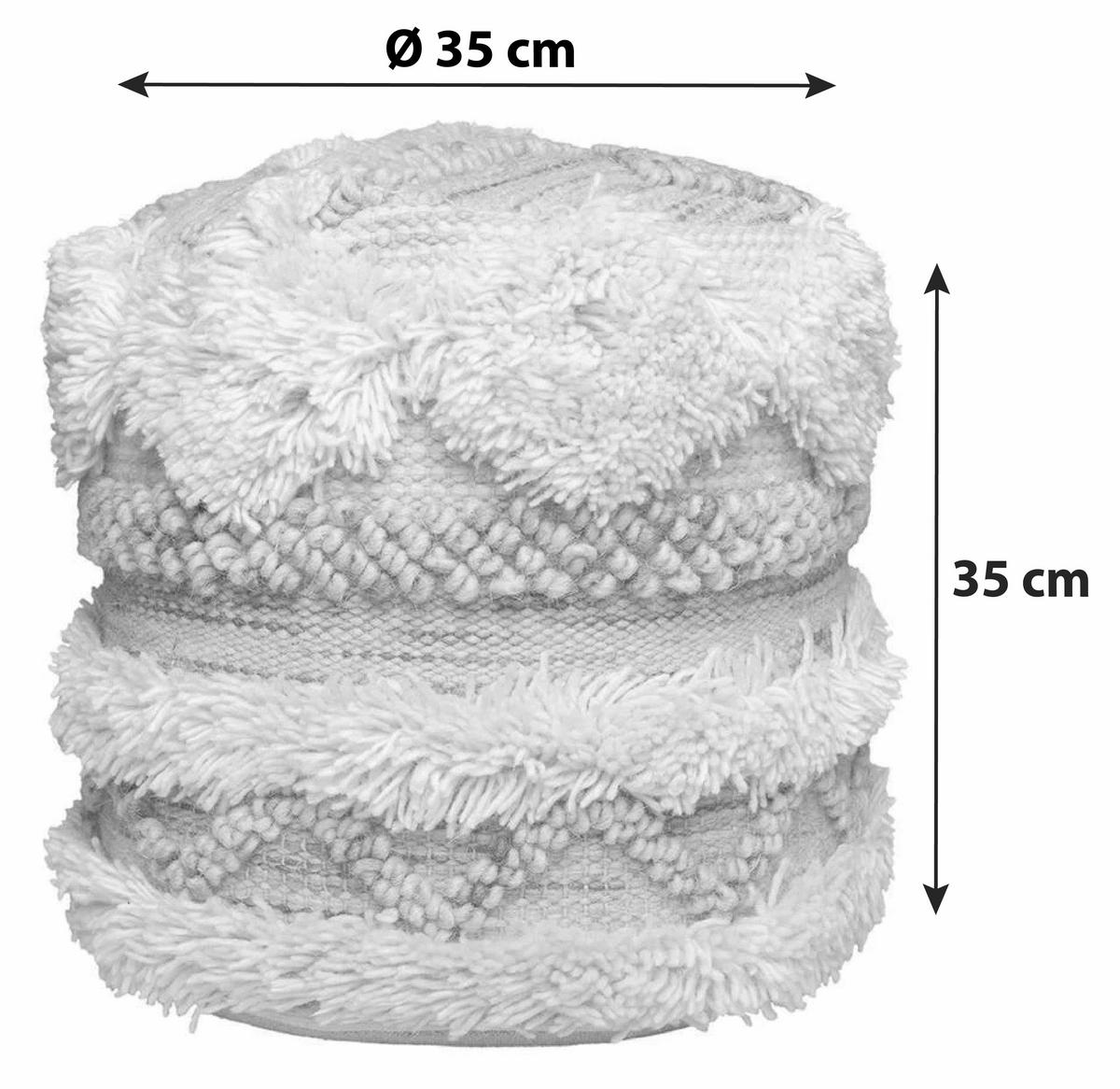 POUF POUF BOHIST 225 ROSA / CREME - Creme/Rosa, Trend, Textil (35/35/35cm) - Kayoom