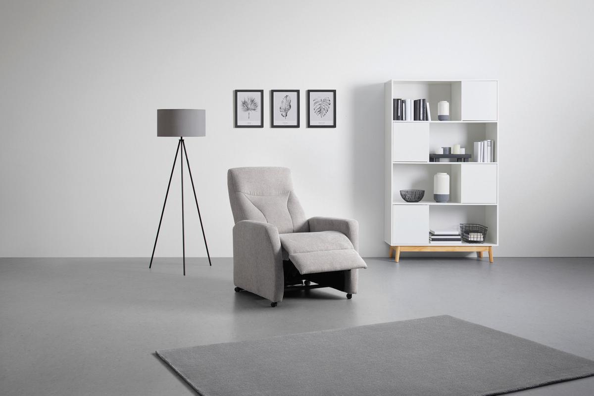 Relaxsessel Times in Grau - Grau, MODERN, Kunststoff/Textil (76/110/80cm) - Mömax