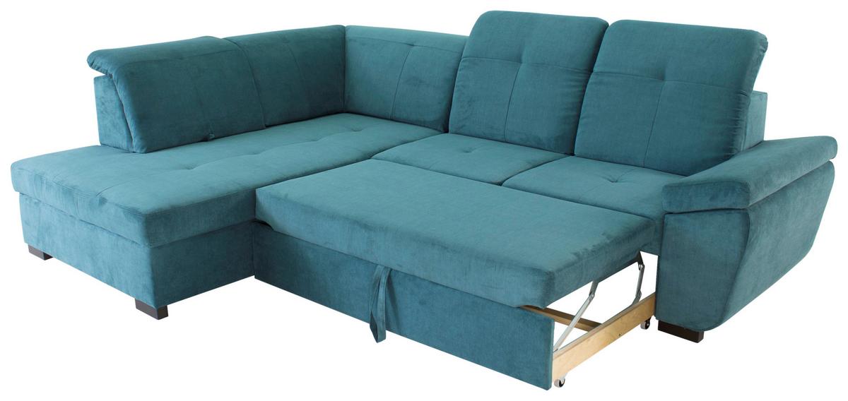 Kutna Garnitura Vince - plava/crna, Design, tekstil/plastika (202/280cm) - Modern Living