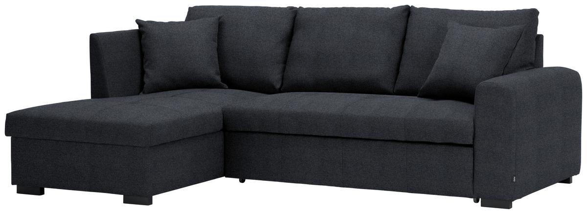 NAROŻNIK BILL -EXKLUSIV- - ciemnoszary/czarny, Design, tworzywo sztuczne/tkanina (158/238cm) - Xora