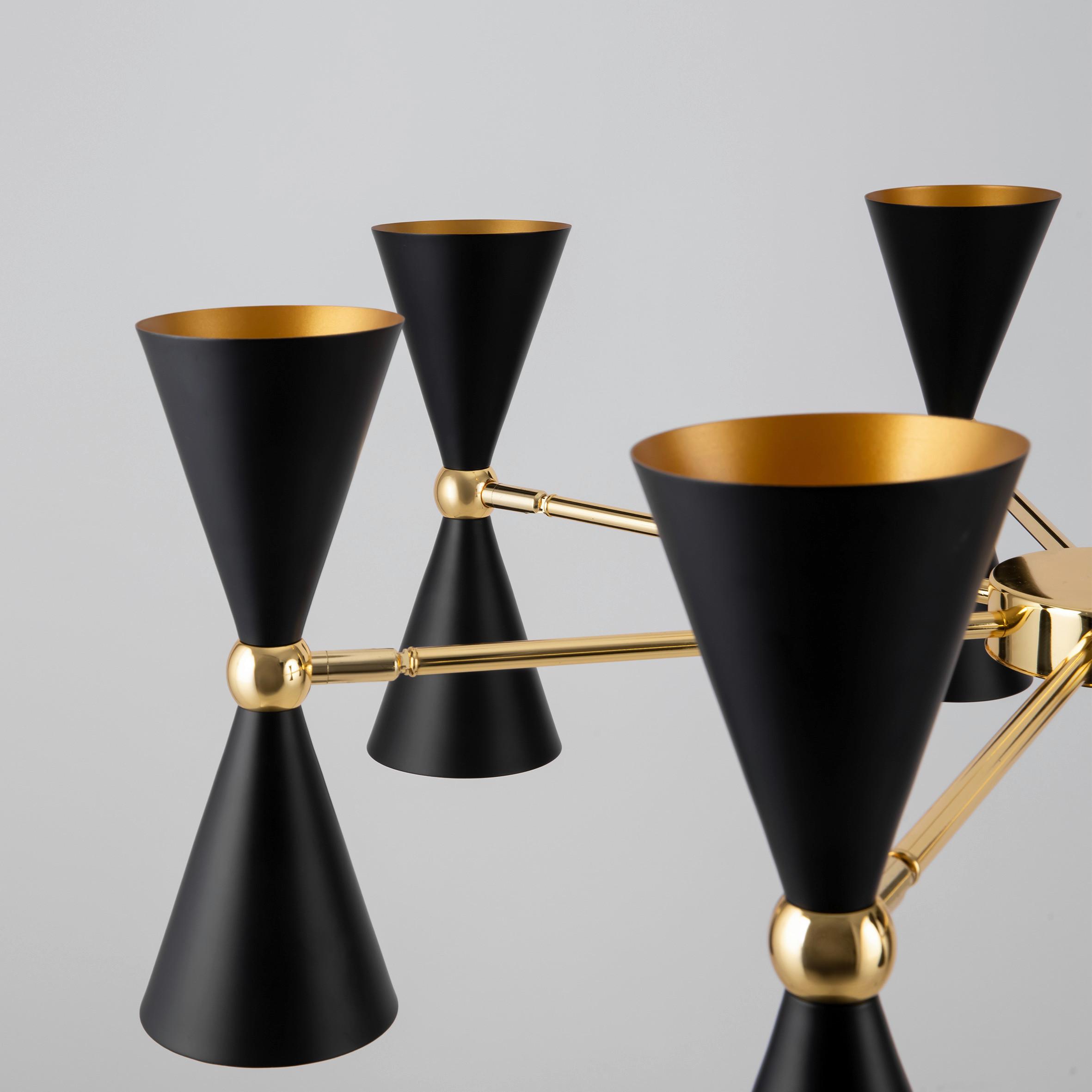 Pendelleuchte Vesper Schwarz max. 40 Watt - Goldfarben/Schwarz, Trend, Metall (91/32/91cm) - MAYTONI