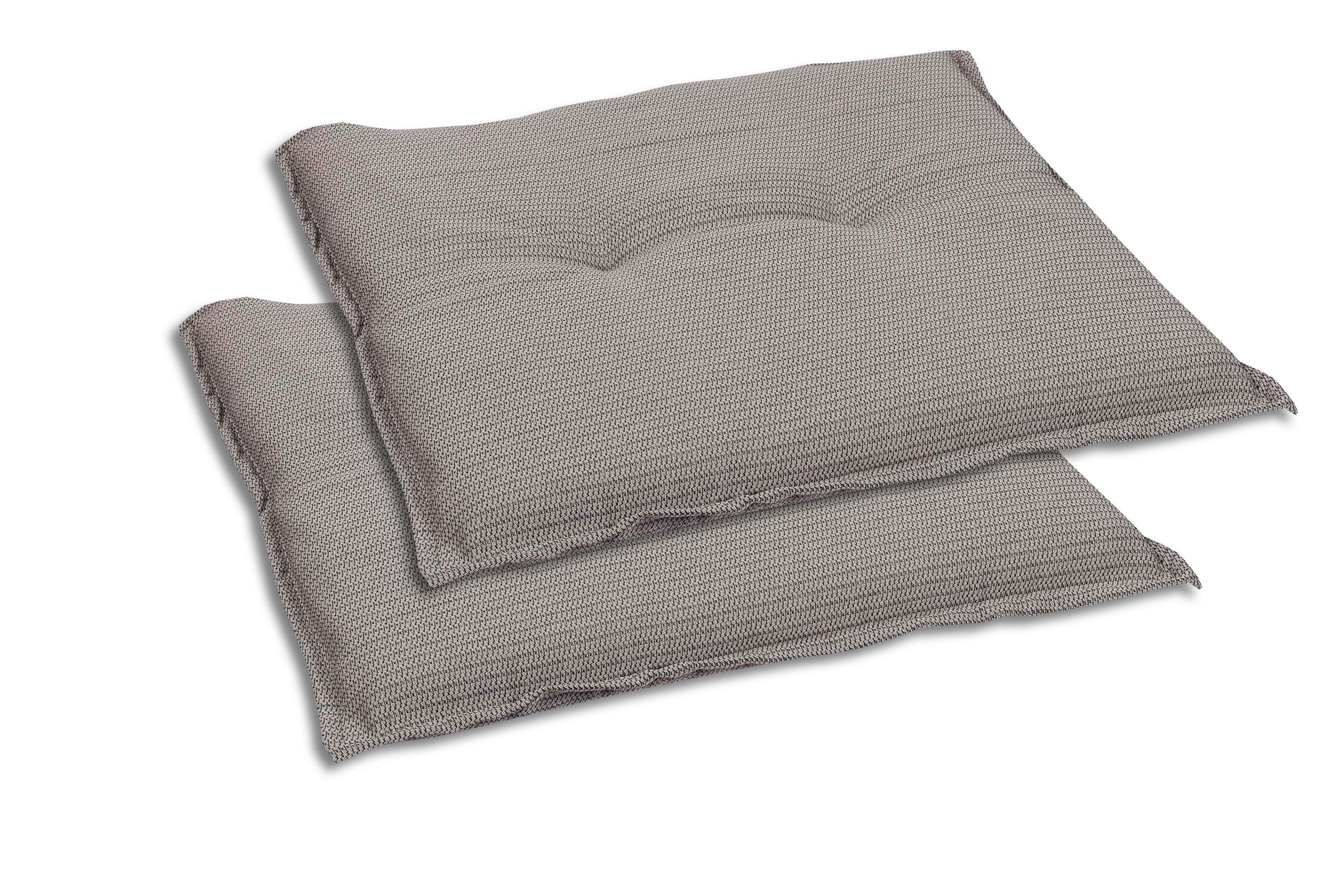 Gartensitzkissenset Grau, 2-teilig - Grau, Basics, Textil (50/7/50cm)