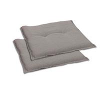 Gartensitzkissenset Grau, 2-teilig - Grau, Basics, Textil (50/7/50cm)