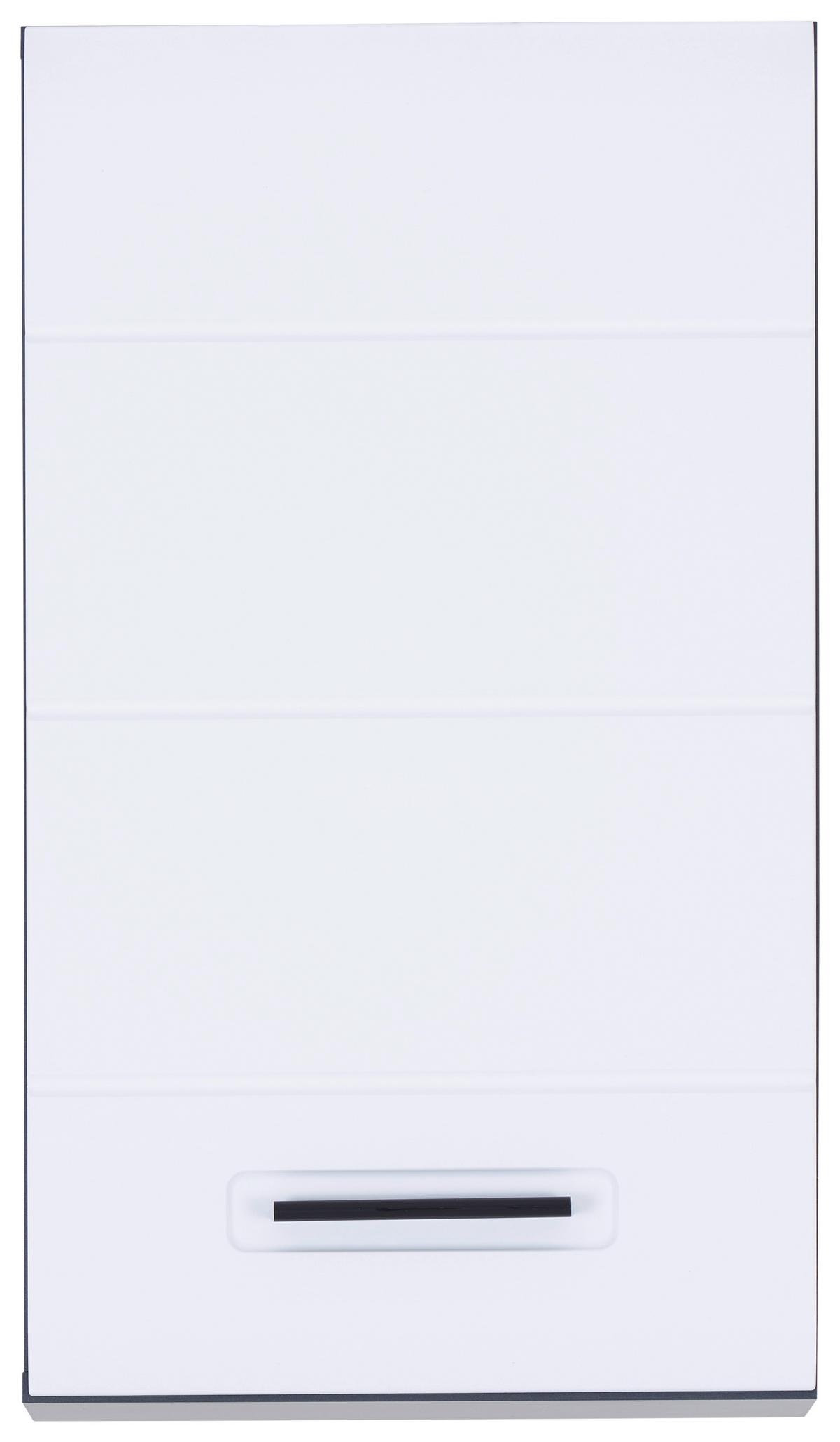 Viseča Omara Pearl New - bela/antracit, Konvencionalno, umetna masa/leseni material (40/70/22,6cm)