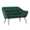 2-SITS SOFFA MONIQUE - grön/naturfärgad, Modern, metall/trä (126/74/76cm) - Bessagi Home