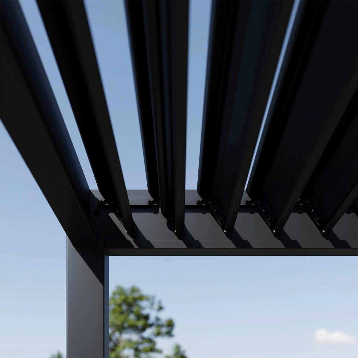Pergola Trumpf, Antracit, 3x3,6m - barve grafita, Basics, kovina (300/255/360cm) - Gardenson
