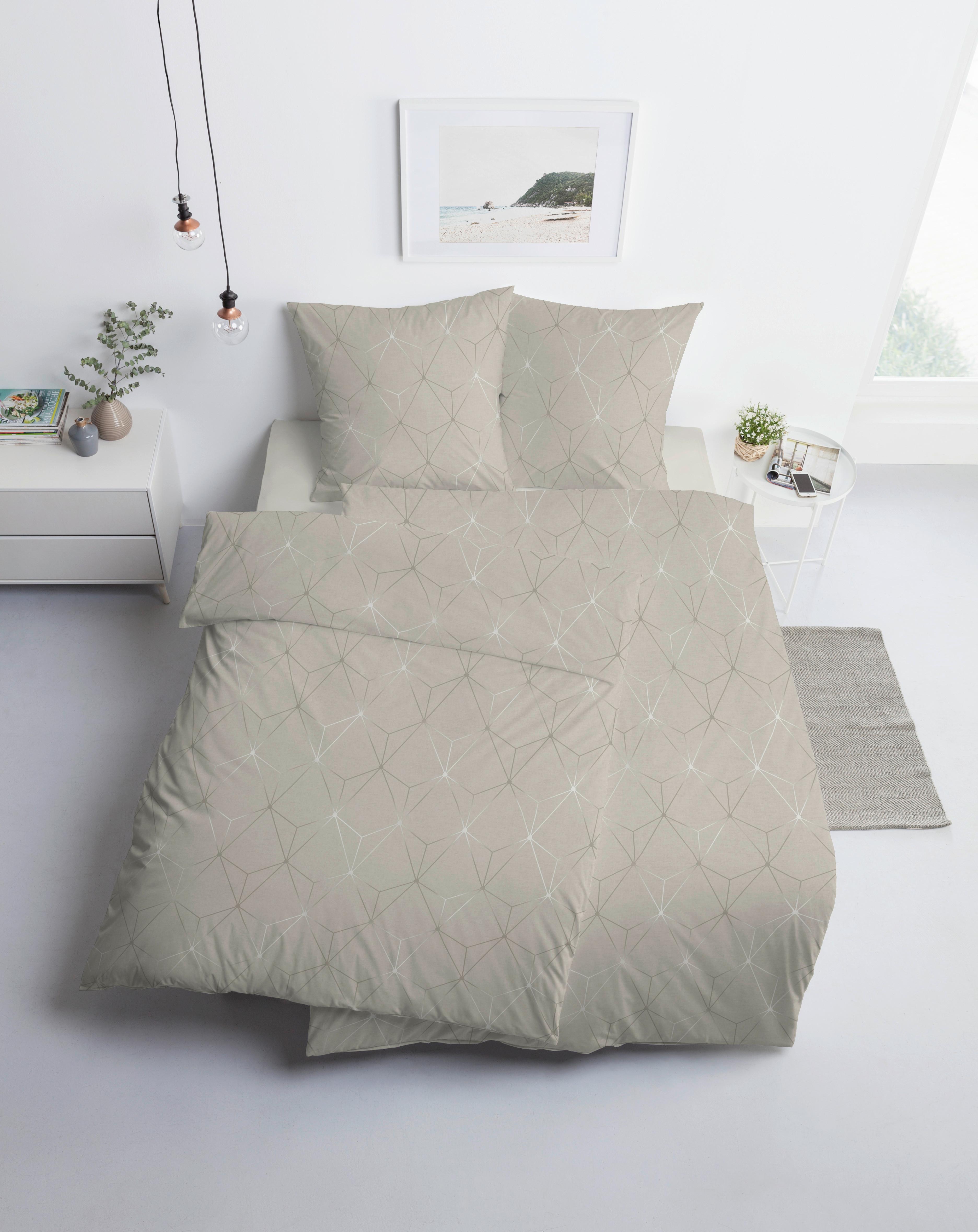 POŚCIEL CUNEO - beżowy, Design, tkanina (135/200cm) - Estella