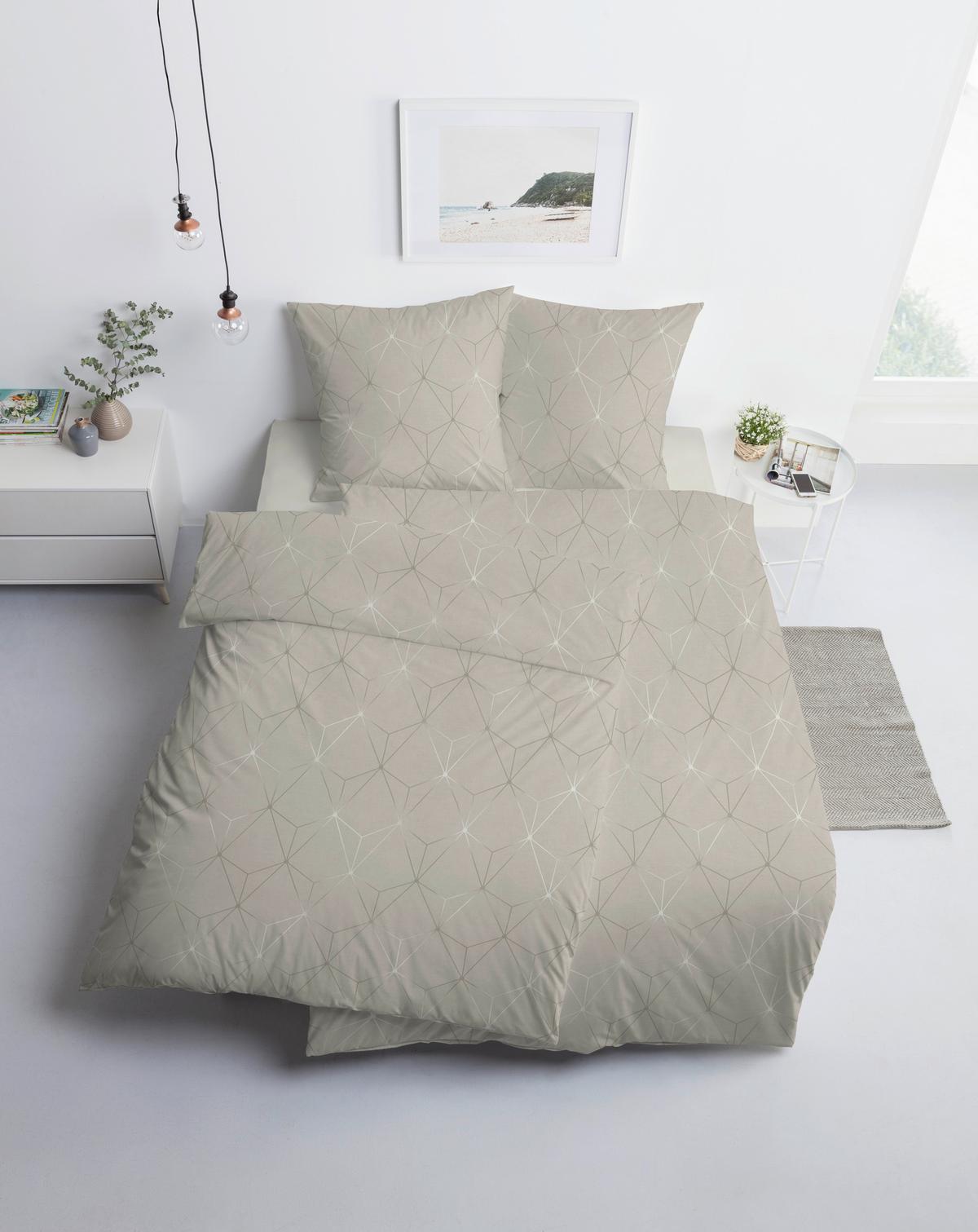 POŚCIEL CUNEO - beżowy, Design, tkanina (135/200cm) - Estella