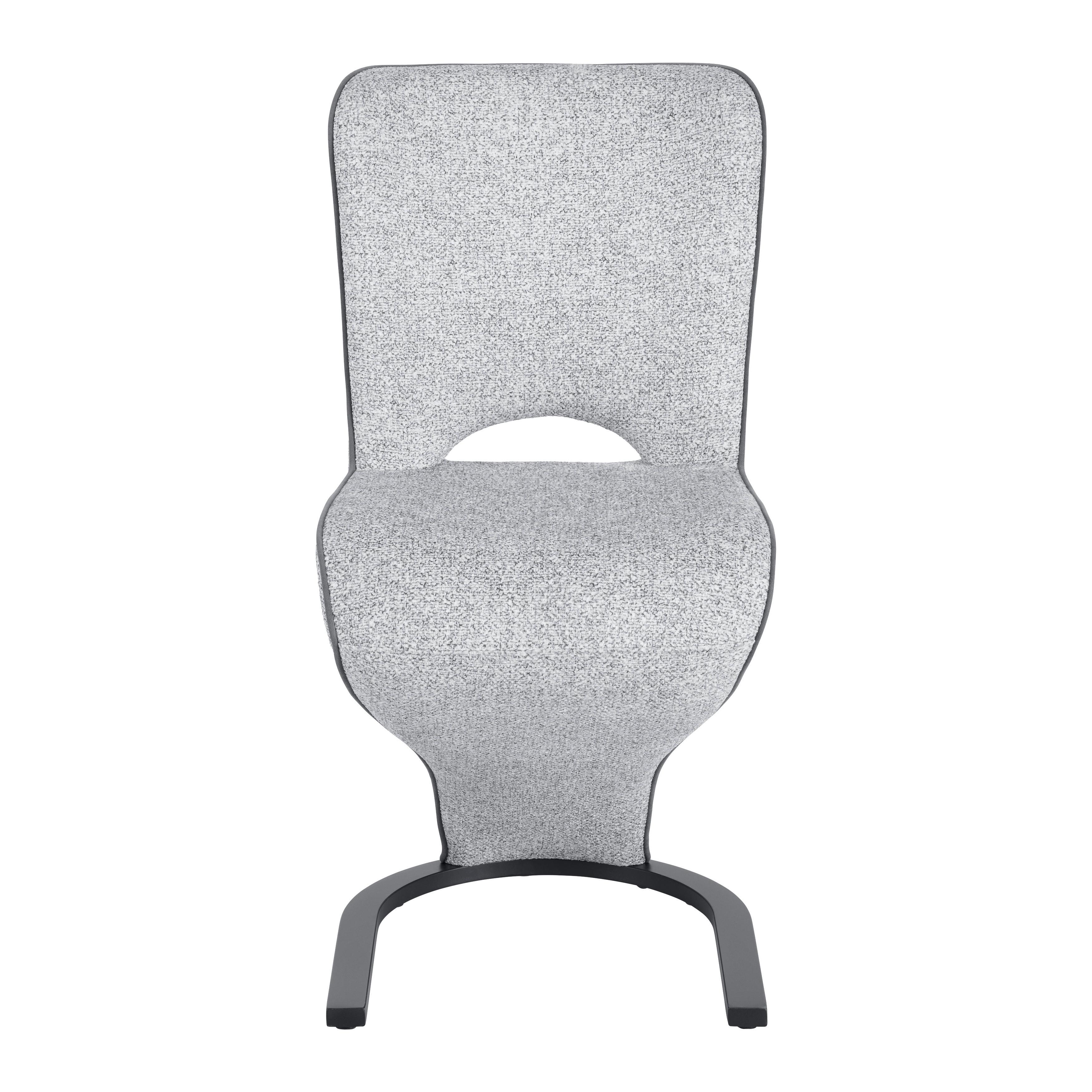 SVIKTSTOL GLORIA - grå/svart, Modern, metall/trä (47,5/85,5/63cm) - Mömax