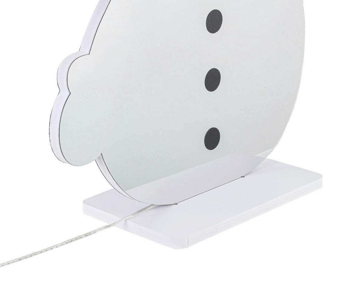 LED-Dekoleuchte Schneeli Weiß max. 6 Watt - Chromfarben/Weiß, Design, Kunststoff (12/42,5/55cm) - Mömax