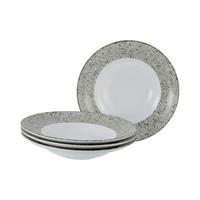 Set Krožnikov Za Testenine Stone Genua, 4-Delni - siva/črna, Basics, keramika (27cm) - Creatable