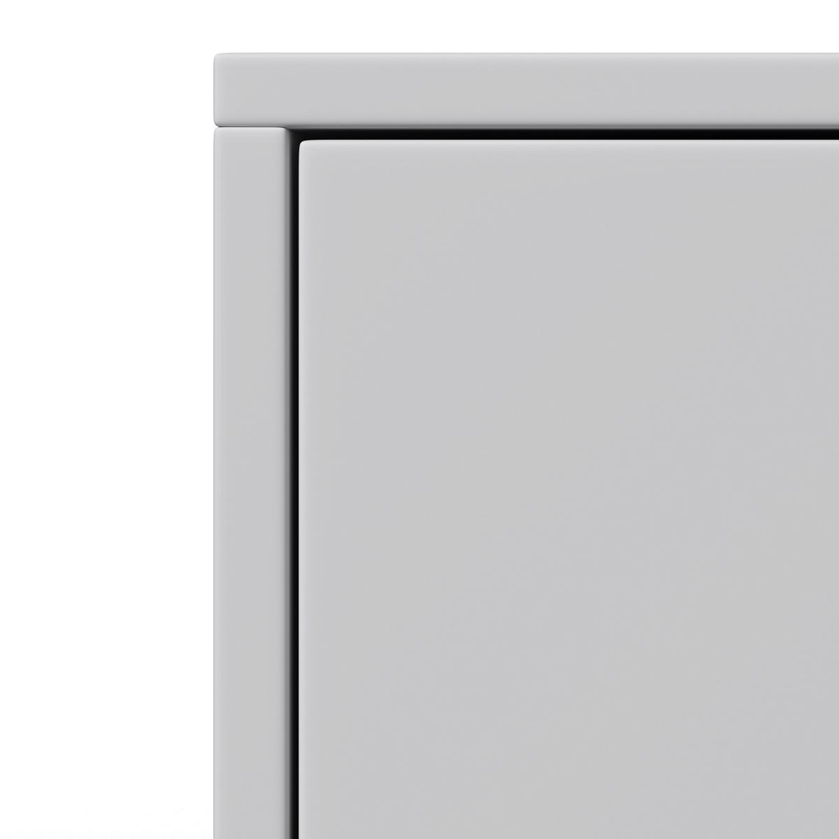 Kommode Mick Weiß MDF - Schwarz/Weiß, MODERN, Holzwerkstoff/Kunststoff (46/77/40cm) - Bessagi Home
