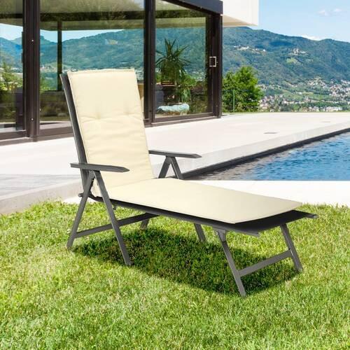 Liegenauflage Takume ca. 191x58 cm Beige - Beige, Basics, Textil (191/58/8cm) - Gardenson