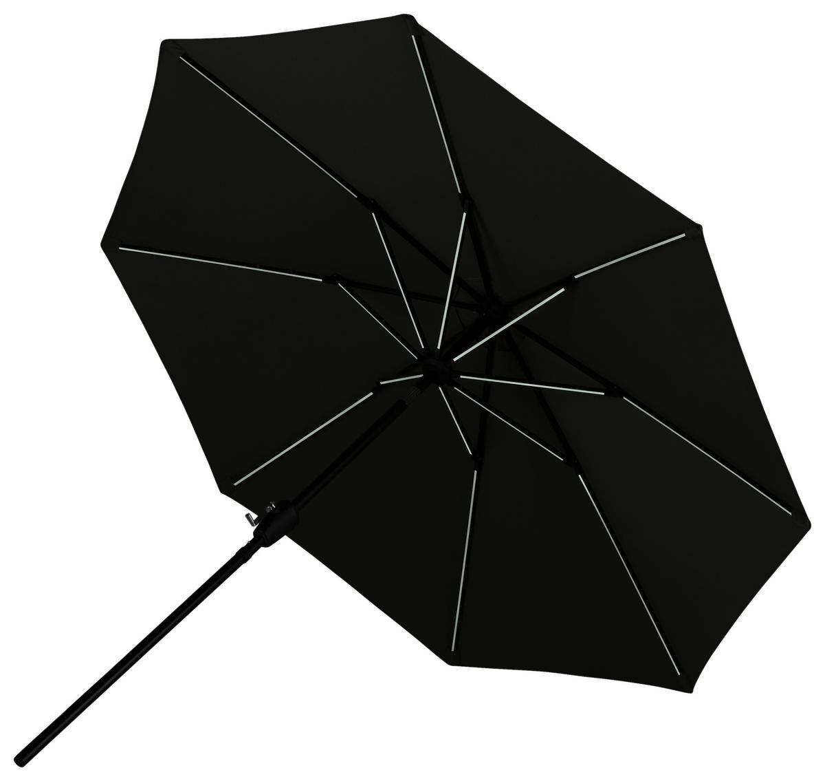 SONNENSCHIRM SABAL - Schwarz/Grau, KONVENTIONELL (270/241/270cm) - Gardenson