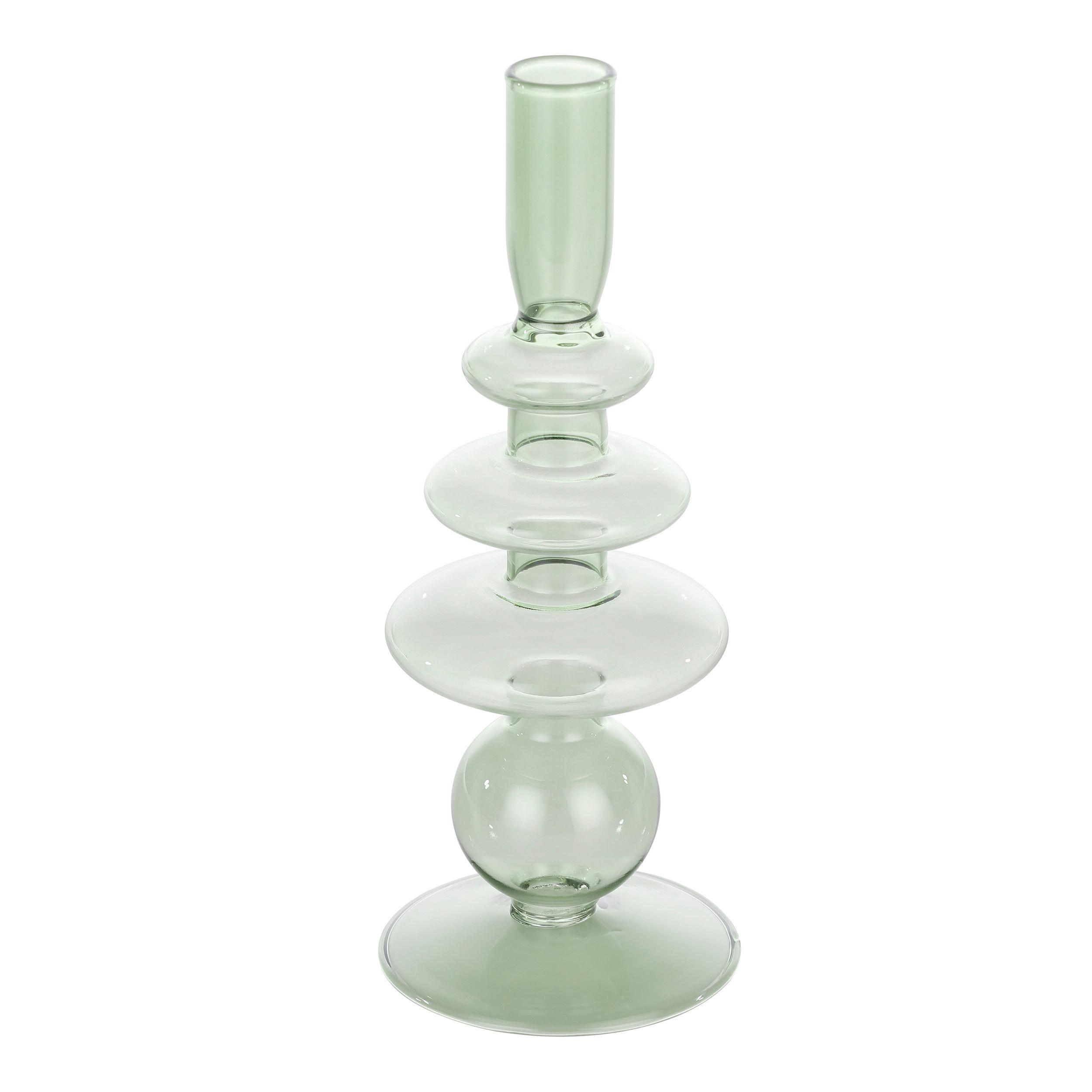 Stabkerzenhalter Molume Grün - Grün, LIFESTYLE, Glas (9/22,5cm)