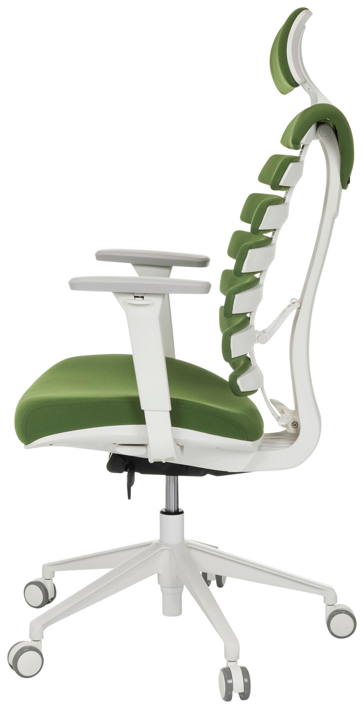 Pisarniški Stol Ergo Line W, Zelena - zelena/bela, Moderno, umetna masa/tekstil (67/116 - 133/65cm) - MID.YOU