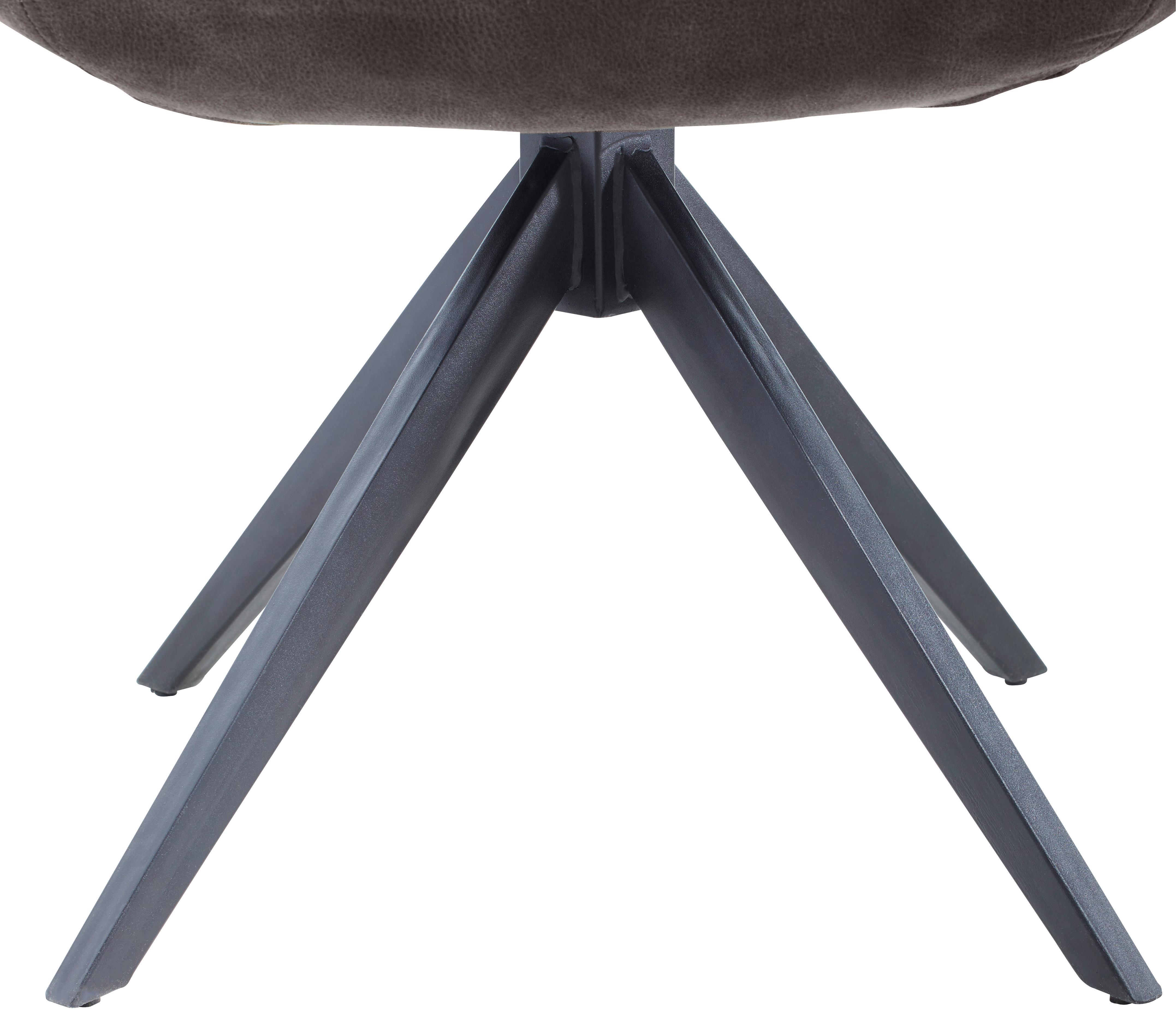KRZESŁO Z PODŁOKIETNIKAMI FREDDY - czarny/ciemnoszary, Modern, metal/tkanina (59/84/58.5cm) - Livetastic