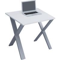 Íróasztal Lona - ezüstszínű/fehér, Modern, faalapú anyag/fém (80/50/76cm) - MID.YOU