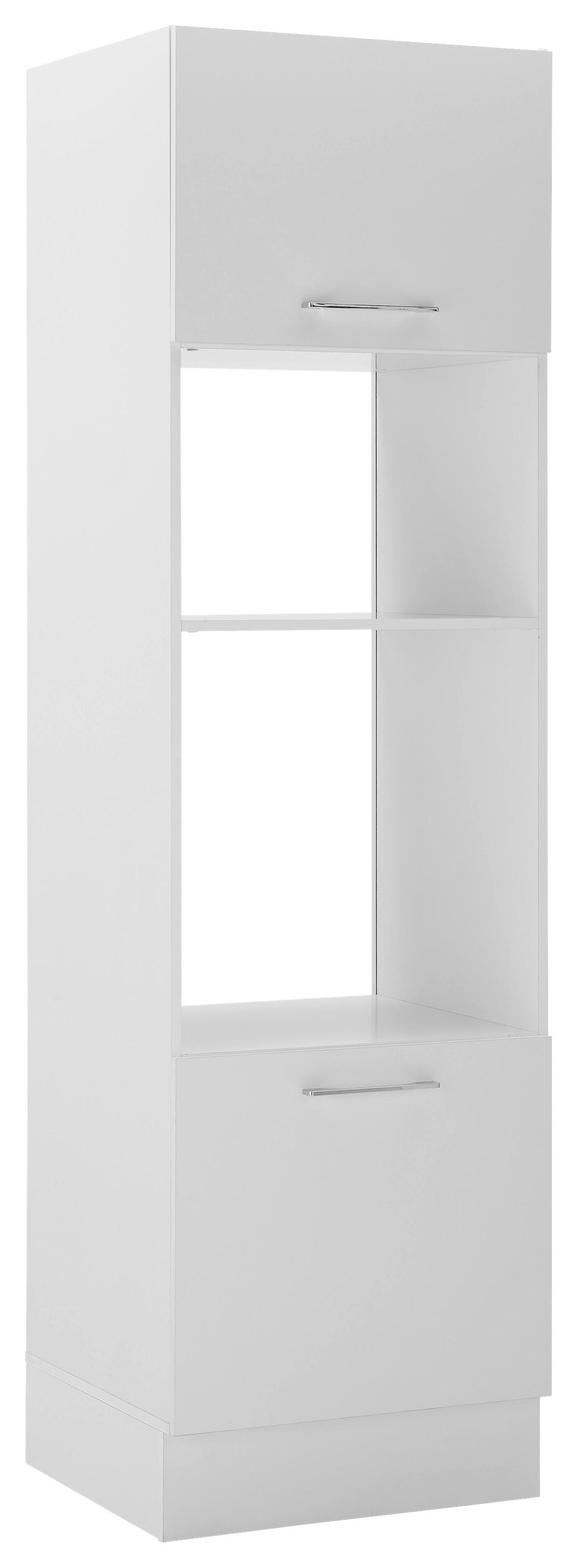 Szekrény Beépíthető Gépekhez Turin Bm 60 White - krómszínű/fehér, Trend, faalapú anyag/fém (60/211/57cm) - MID.YOU