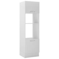 Szekrény Beépíthető Gépekhez Turin Bm 60 White - krómszínű/fehér, Trend, faalapú anyag/fém (60/211/57cm) - MID.YOU