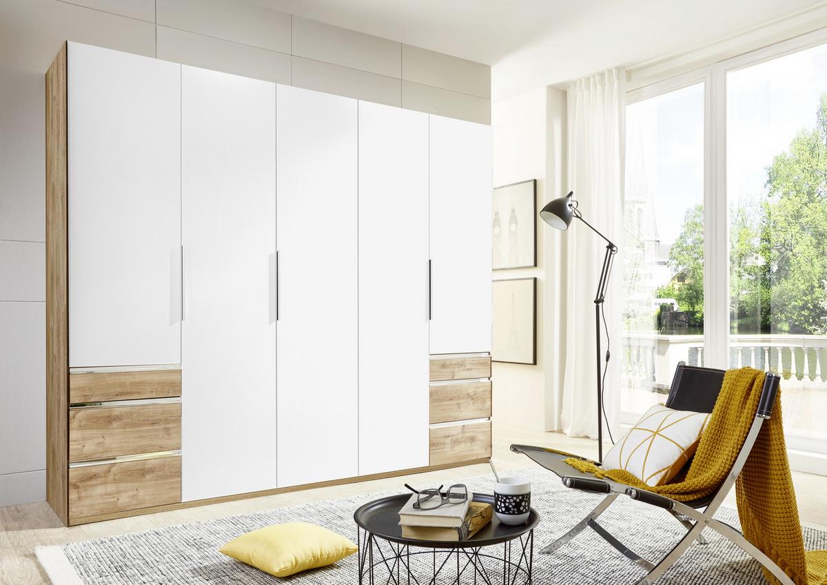Ormar S Klasičnim Vratima Level 36a - bijela/boje hrasta, Moderno, drvni materijal/metal (250/216/58cm) - Modern Living