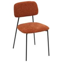 Stuhl Lara Braun - Rostfarben/Schwarz, MODERN, Textil/Metall (44/78,5/49cm) - Mömax