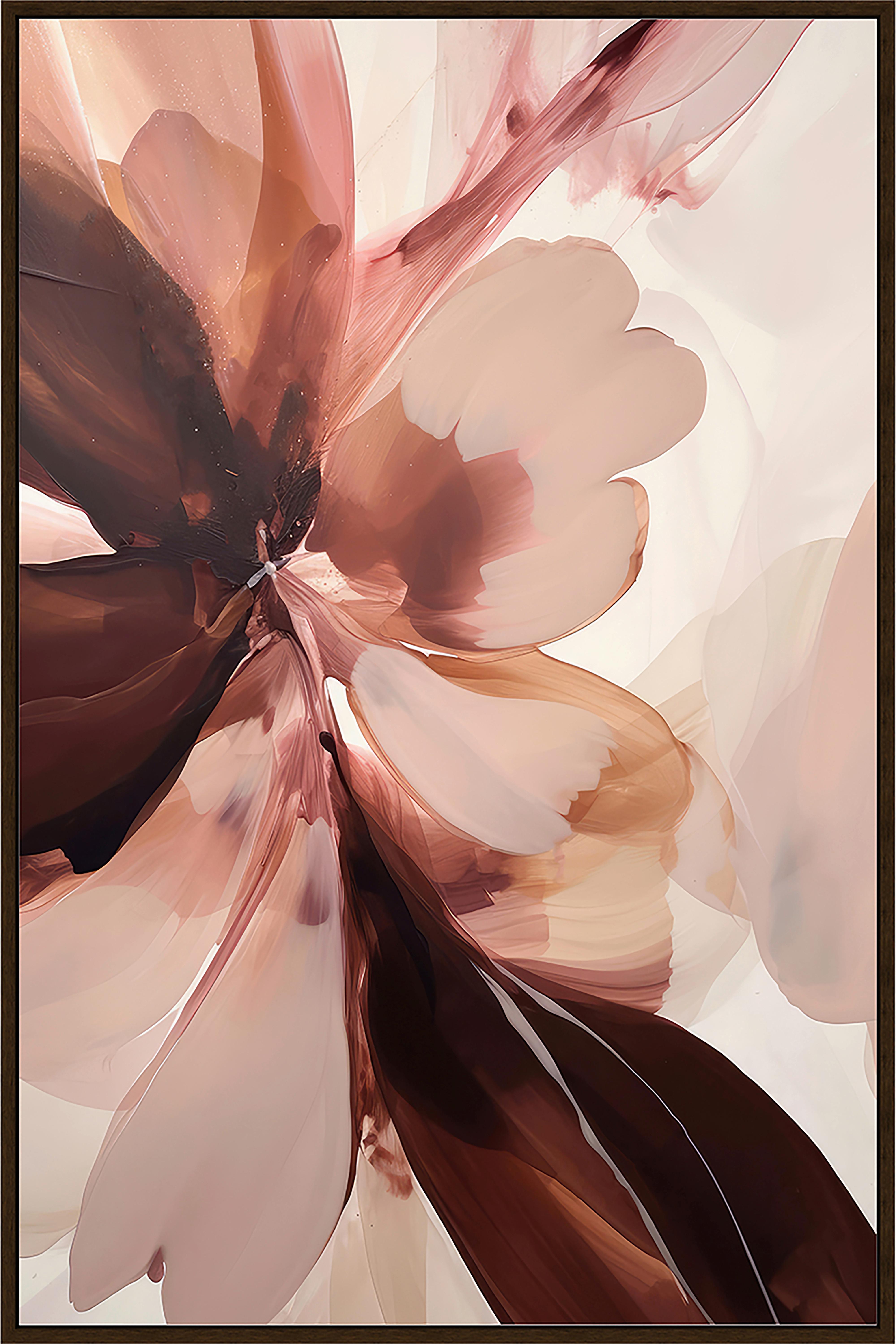 Keilrahmenbild Lotta ca. 60x90cm - Pink/Dunkelbraun, MODERN, Holzwerkstoff/Kunststoff (60/90cm) - Premium Living