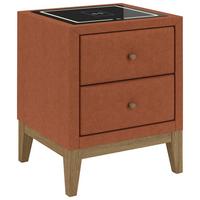 Nachtkästchen Elena Orange - Orange, KONVENTIONELL, Glas/Holz (48/68/45cm) - Sembella