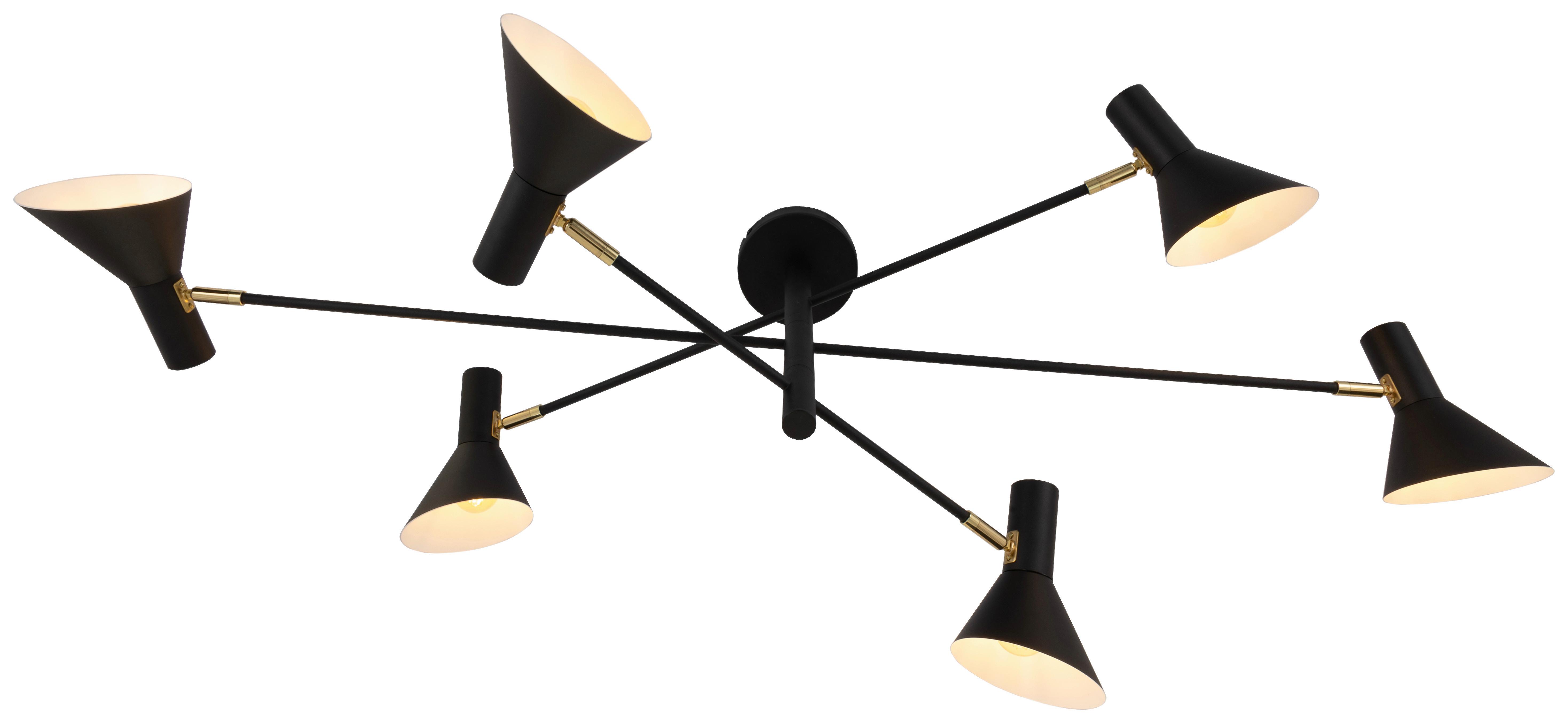 Deckenleuchte Sinn Schwarz max. 25 Watt - Schwarz, KONVENTIONELL, Metall (123/83/40.5cm)