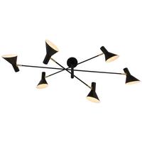 Deckenleuchte Sinn Schwarz max. 25 Watt - Schwarz, KONVENTIONELL, Metall (123/83/40.5cm)