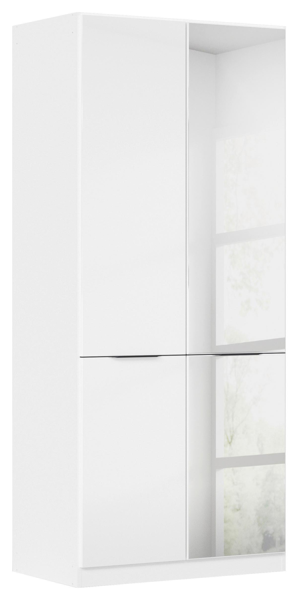 DULAP MAX - alb/alb lucios intens, Konventionell, material pe bază de lemn (91/210/54cm) - Modern Living