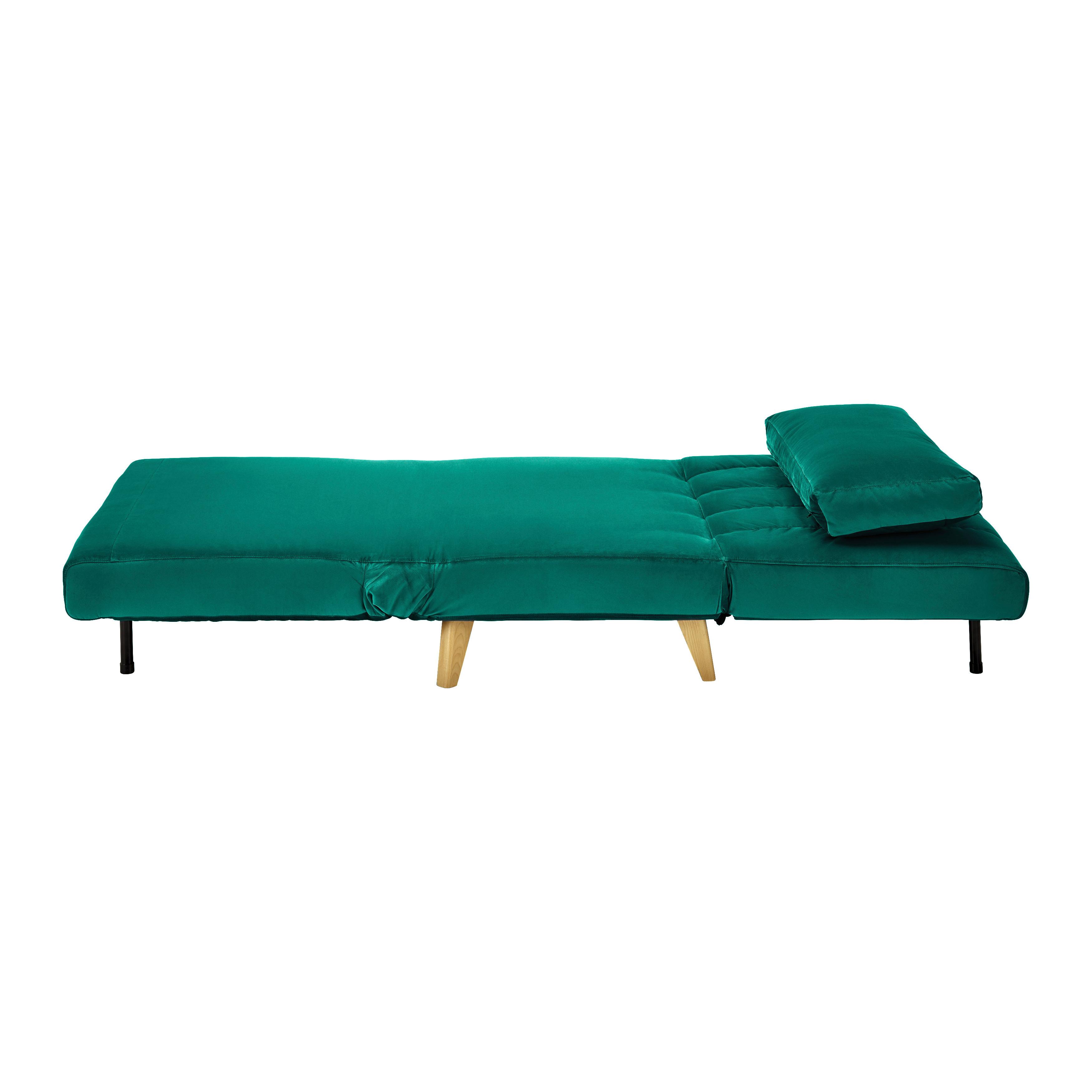 BÄDDFÅTÖLJ LEVIN - grön/naturfärgad, Modern, trä/textil (103/94/82cm) - Bessagi Home