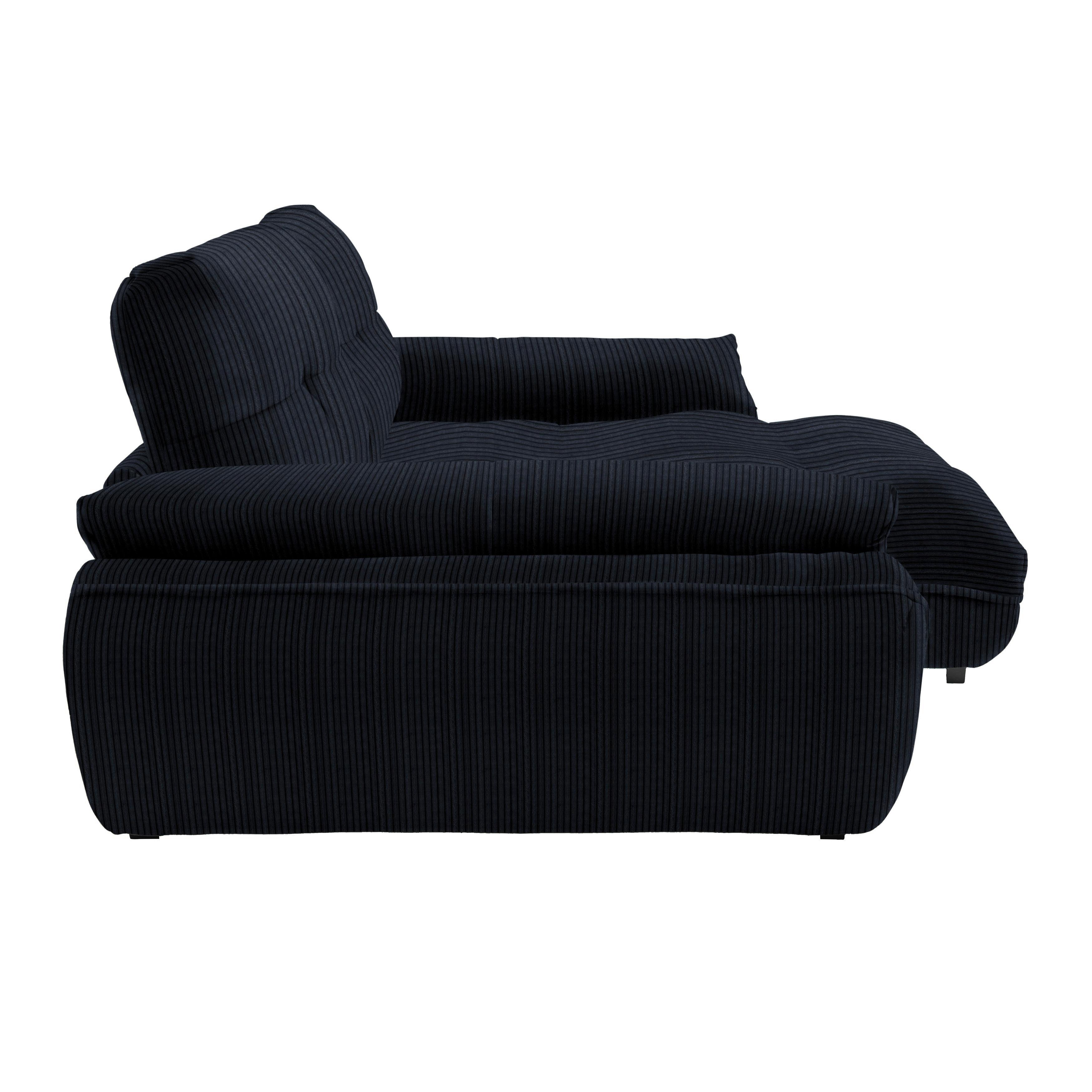 Wohnlandschaft Vivo Dunkelgrau - Dunkelgrau/Schwarz, MODERN, Kunststoff/Textil (317/63/179cm) - Premium Living
