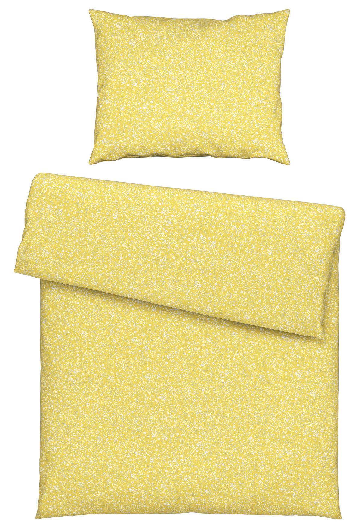 Ágyneműhuzat Garnitúra Barn Flower - sárga/fehér, Konventionell, textil (140/200cm) - Modern Living