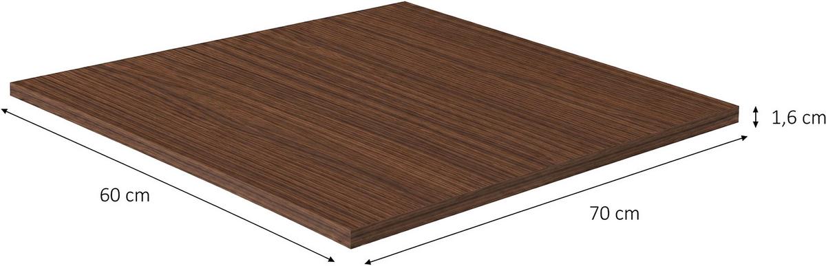 Küchenrückwand NV70 Nussbaumfarben - Nussbaumfarben, MODERN, Holzwerkstoff (60/70/1,6cm) - Nobilia