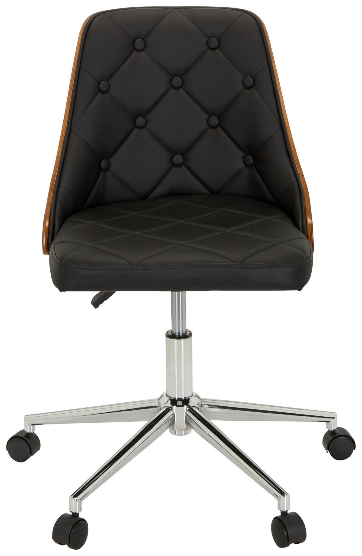 Vrtljivi Stol Cenca, Črna - barva tikovine/črna, Moderno, kovina/umetna masa (68/83cm) - MID.YOU