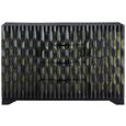 Sideboard in Schwarz/Goldfarben - Goldfarben/Schwarz, MODERN, Holz (140/90/42cm) - Premium Living Sideboard in Schwarz/Goldfarben - Goldfarben/Schwarz, MODERN, Holz (140/90/42cm) - Premium Living