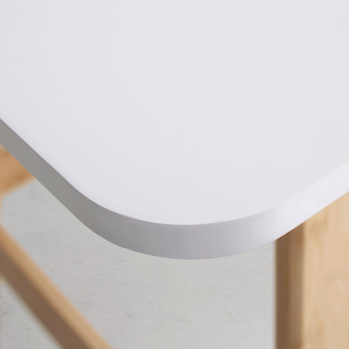 Íróasztal Phil - natúr/fehér, Modern, faalapú anyag/természetes anyagok (120/75/60cm) - Mömax