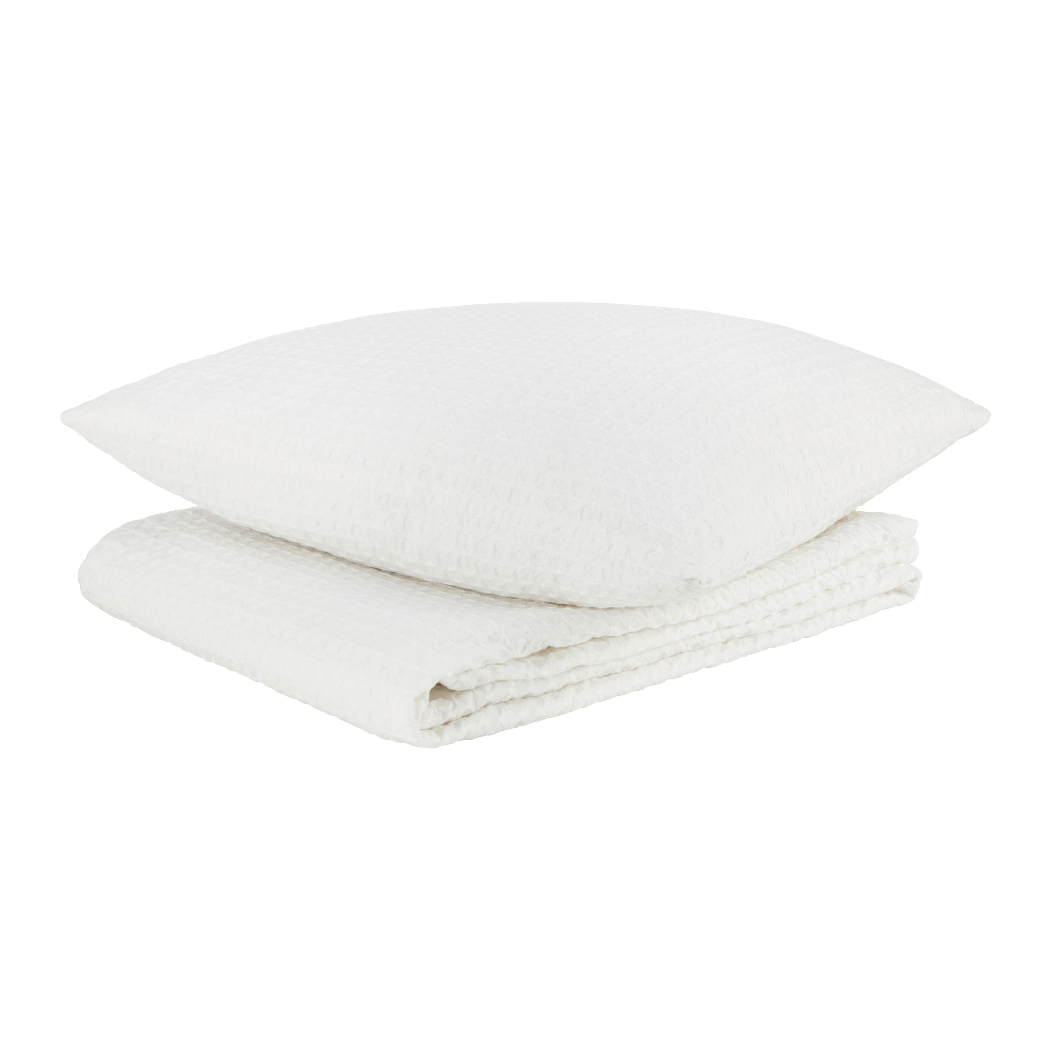 Zierkissen Nora in Weiss ca. 45x45cm - Weiss, Romantik / Landhaus (45/45cm) - Modern Living