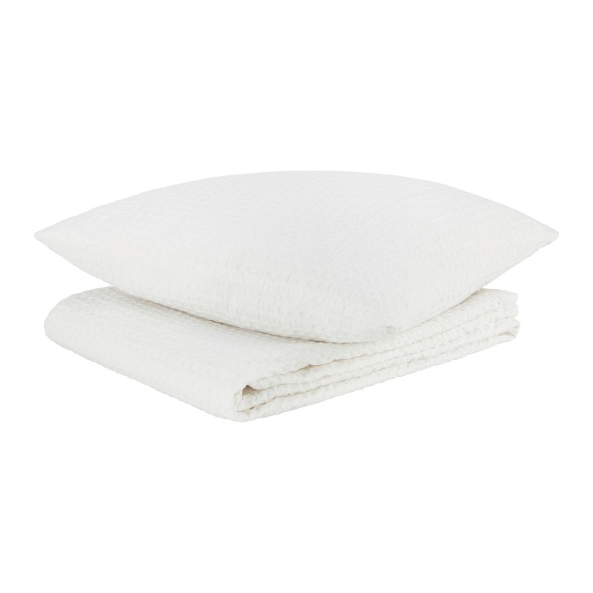 Zierkissen Nora in Weiss ca. 45x45cm - Weiss, Romantik / Landhaus (45/45cm) - Modern Living