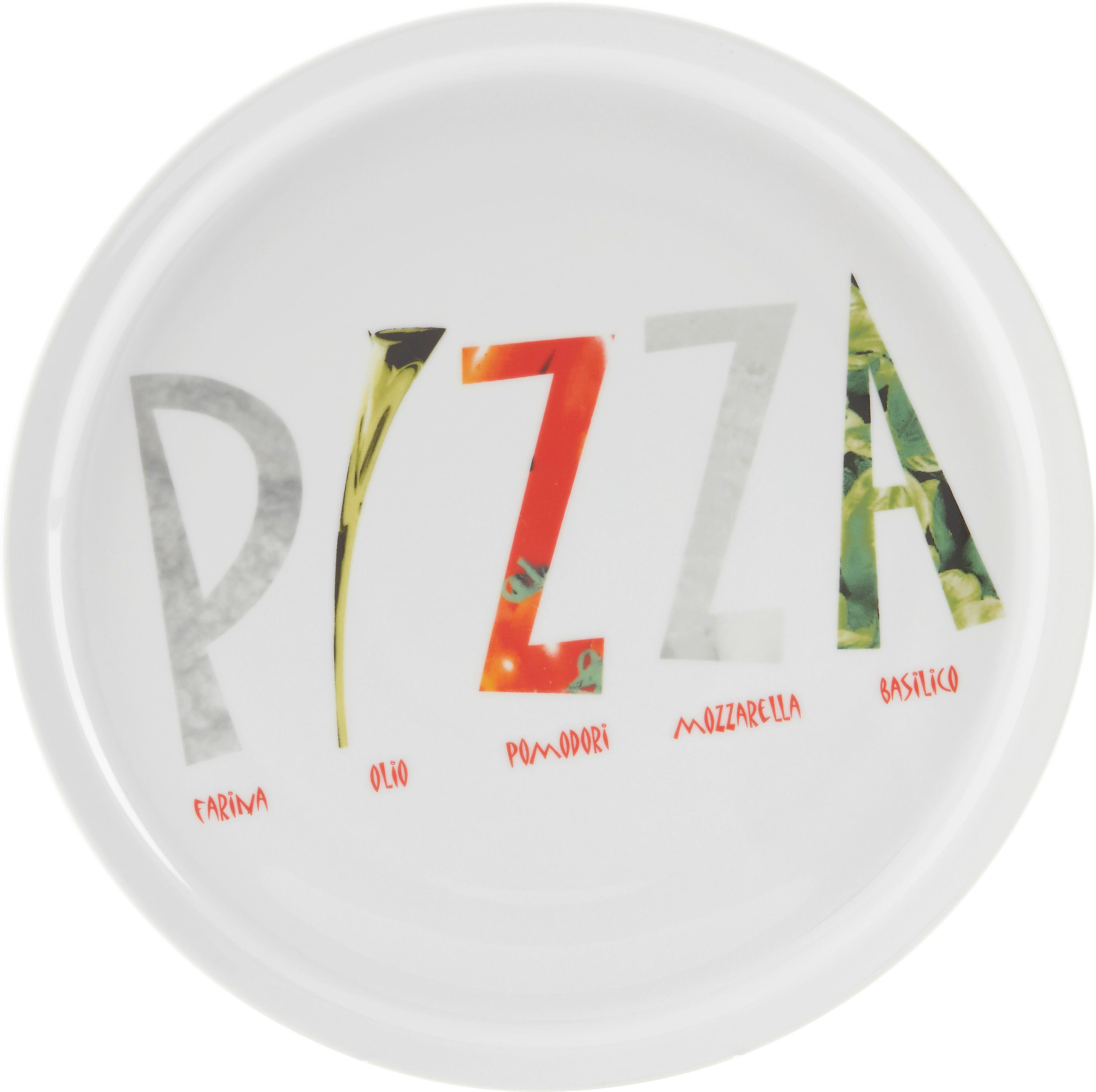 Pizzateller Adriano aus Keramik Ø ca. 30cm - Multicolor, Keramik (30cm) - Modern Living
