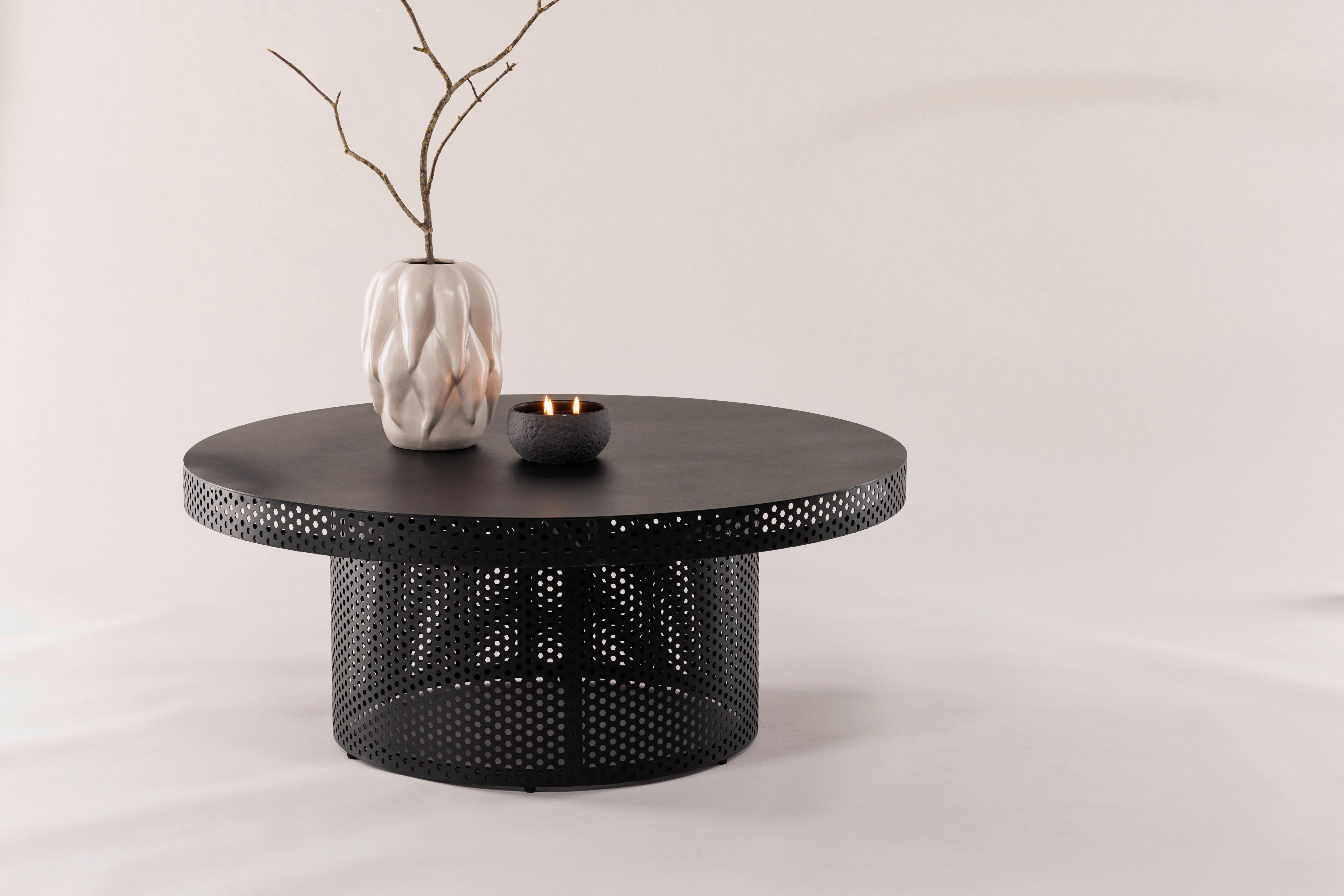 COUCHTISCH WEST END X JOSEFIN LUSTIG - Schwarz, Design, Metall (100/100/40cm) - Livetastic