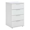 SÄNGBORD CUATRO - vit/silver, Klassisk, trämaterial/plast (46/79/42cm) - Modern Living