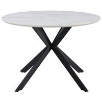 Masa LENNY - alb/negru, Modern, metal/material pe bază de lemn (110/75/110cm) - Mömax