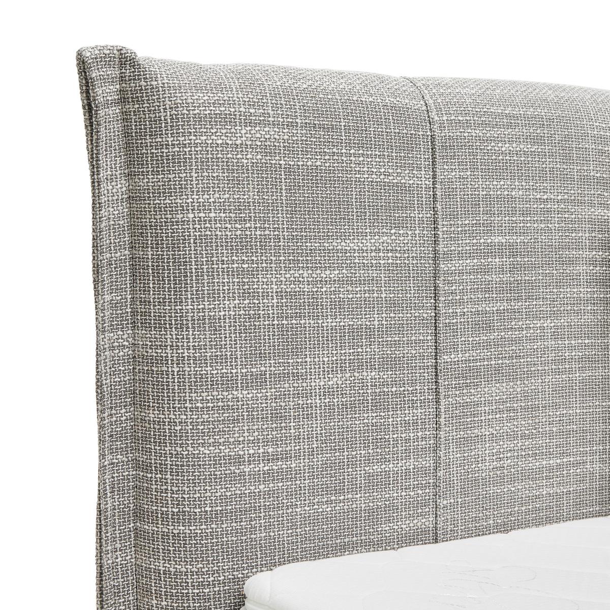 Boxbett Veloria Grau ca. 180x200cm - Schwarz/Grau, KONVENTIONELL, Textil/Metall (180/200cm) - Based