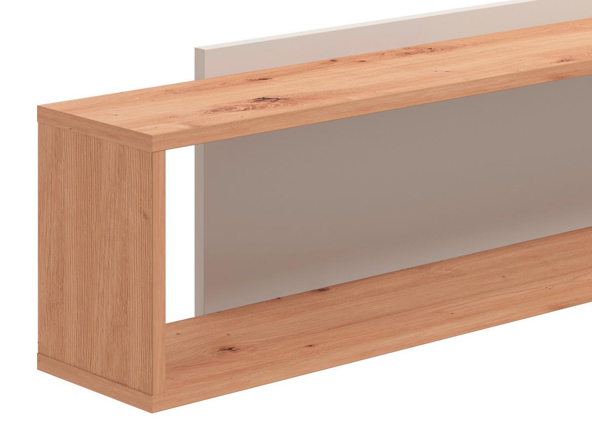 Falipolc Belfort - tölgyfa színű, Modern, faalapú anyag (150,5/31,5/19,5cm)