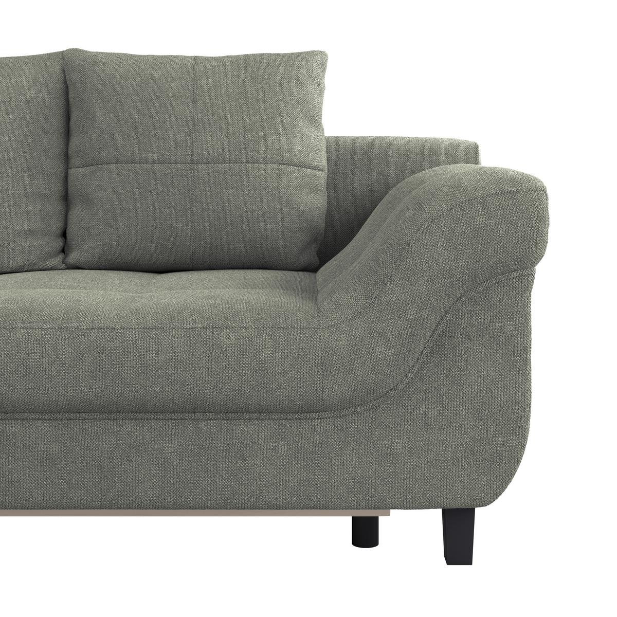 Kutna Garnitura Mendoza - zelena/crna, Design, tekstil/drvo (197/309cm) - Modern Living
